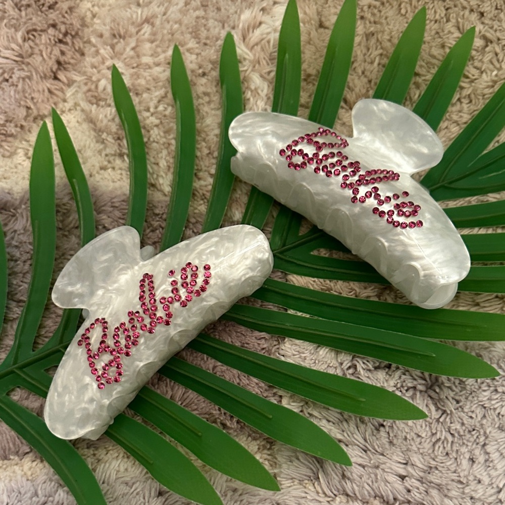 Kitsch BARBIE Hair Clips with Pink Accents